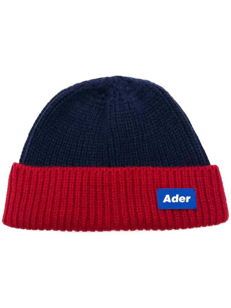 Ader Error вязаная шапка бини со вставкой